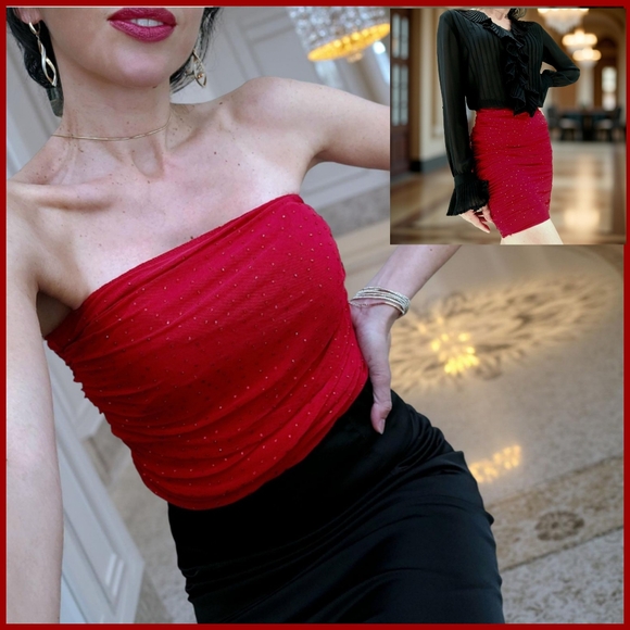 AFRM Dresses & Skirts - NWT AFRM Embellished Rhinestone Versatile Tube Top/Skirt